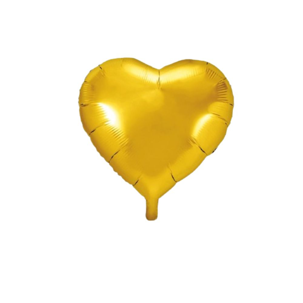 GLOBO METAL CORAZON 6 DORADO