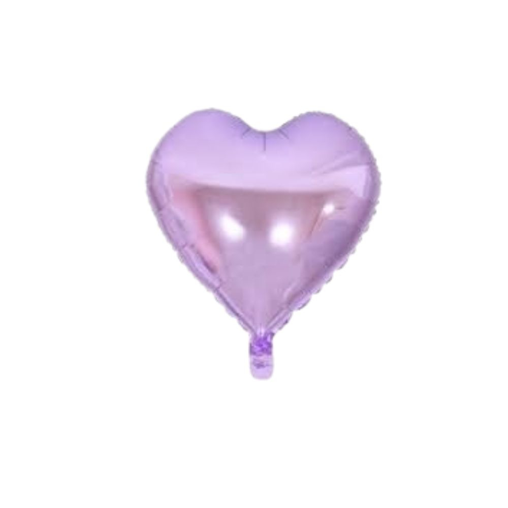 GLOBO METAL CORAZON 6 LILA