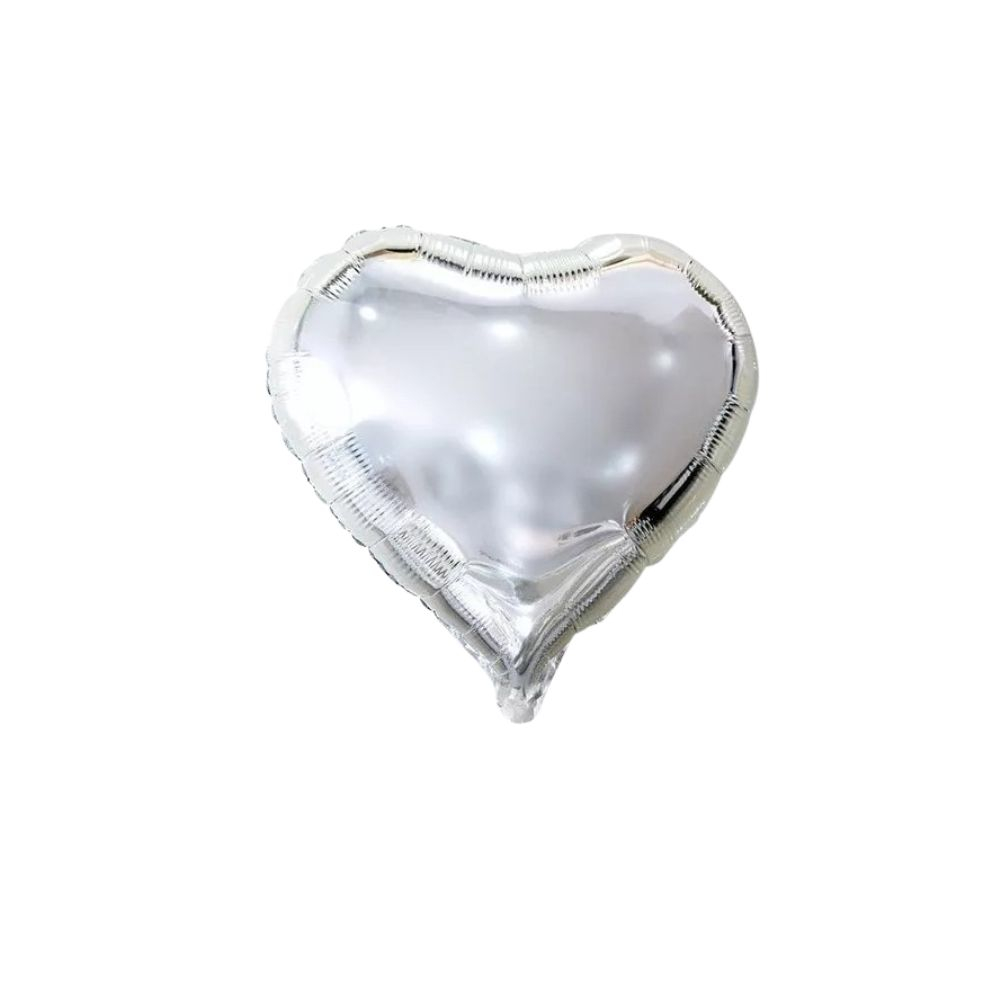 GLOBO METAL CORAZON 6 PLATEADO