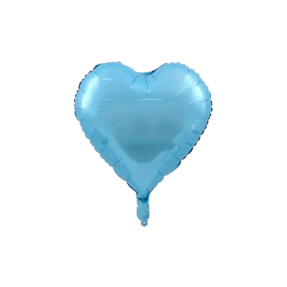 GLOBO METAL CORAZON 6 AZUL CLARO