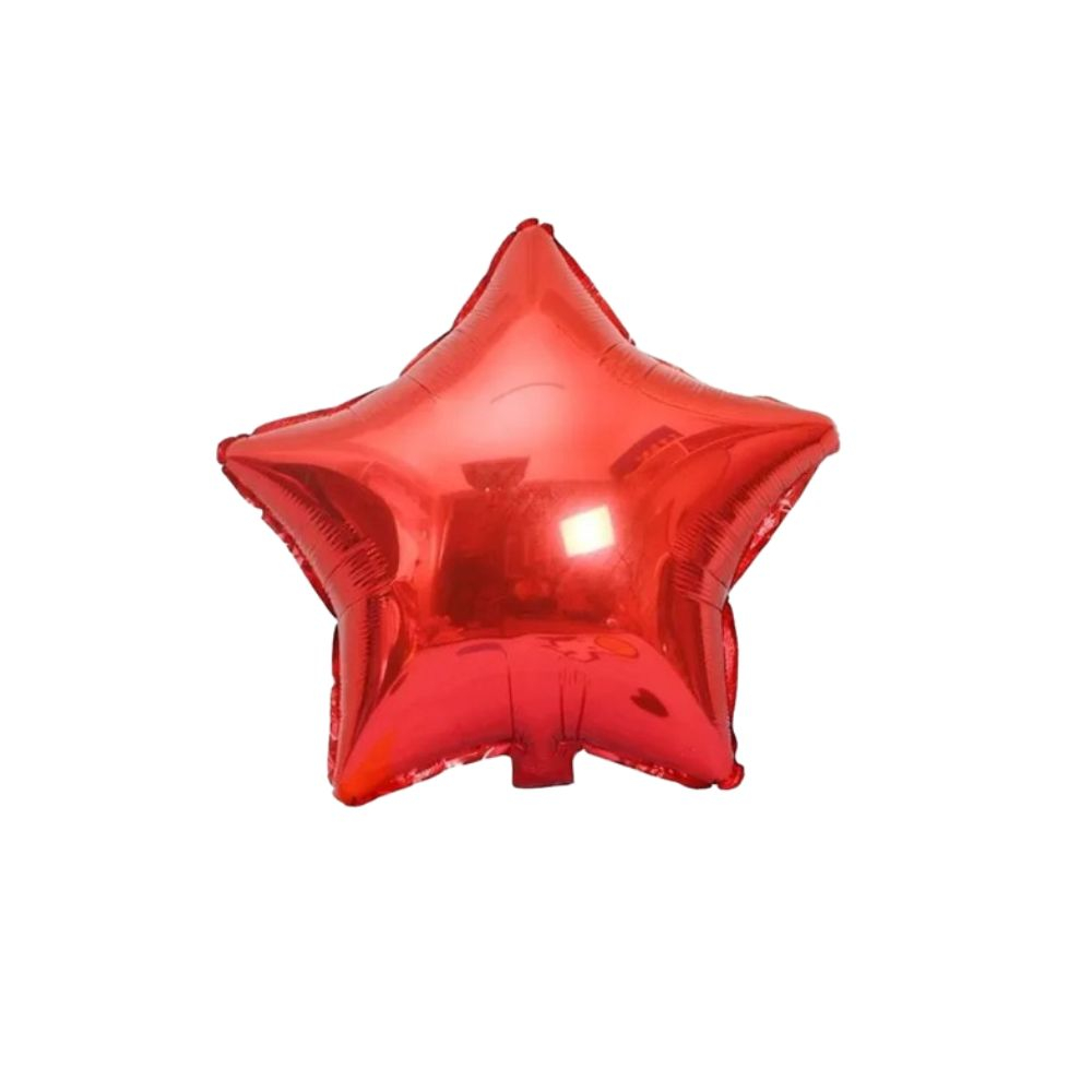 GLOBO METAL ESTRELLA 9  ROJO