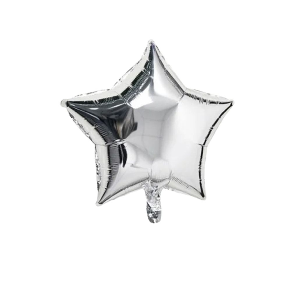 GLOBO METAL ESTRELLA 9  PLATEADO