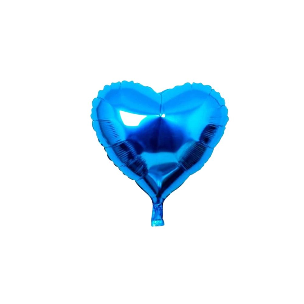 GLOBO METAL CORAZON 9 AZUL REY