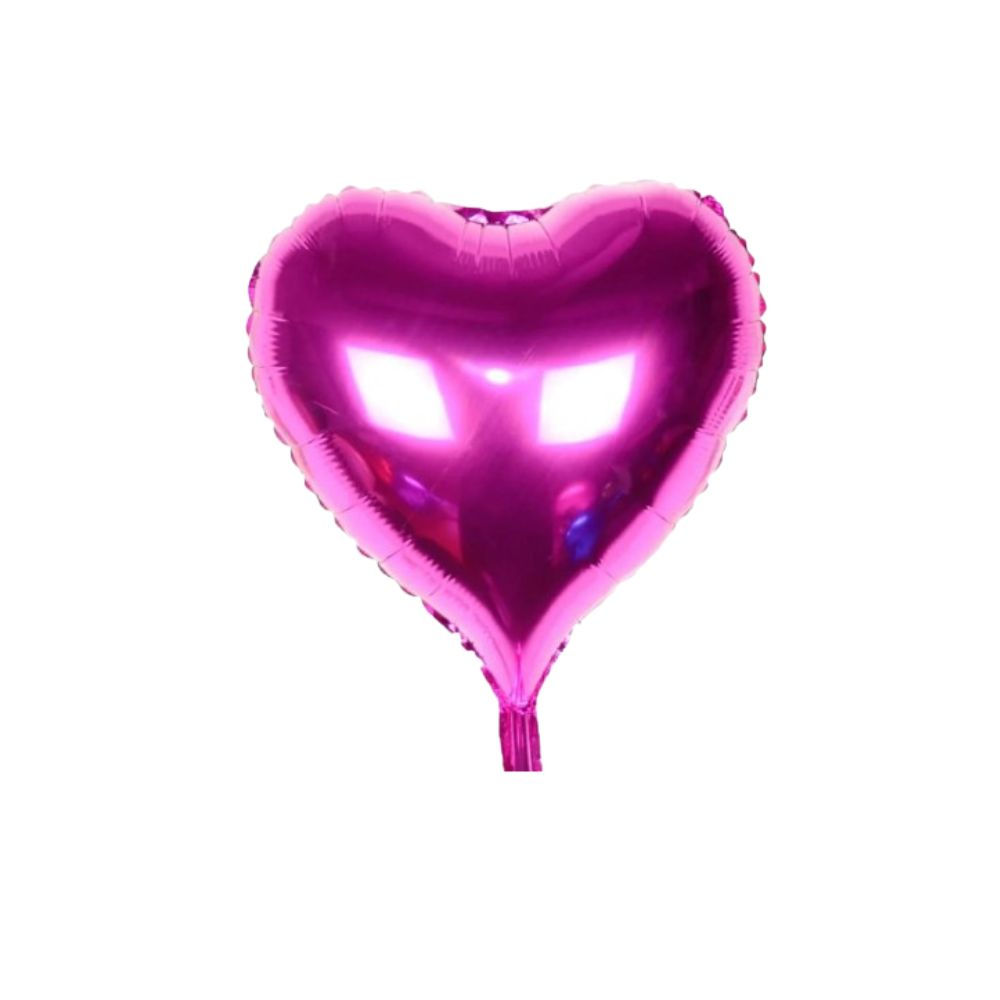 GLOBO METAL CORAZON 9 ? FUCSIA