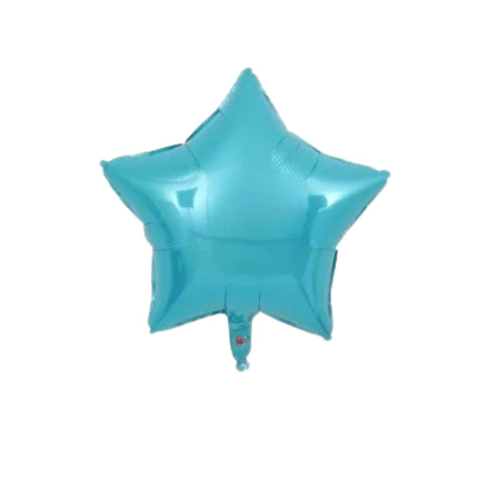 GLOBO METAL ESTRELLA 18  AZUL CLARO