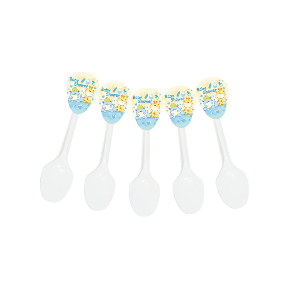 CUBIERTO TEMATICO X 20 SHOWER NINO AZUL