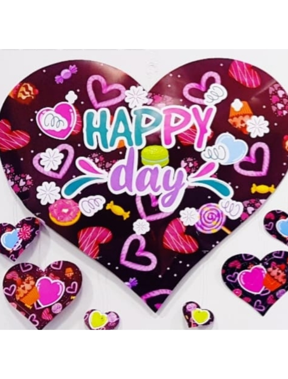 MOVIL CORAZON  HAPPY DAY NEGRO