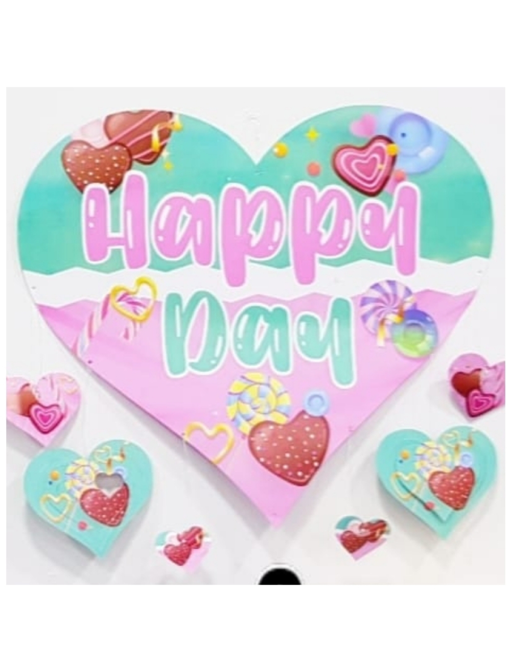 MOVIL CORAZON  HAPPY DAY AZUL ROSADO