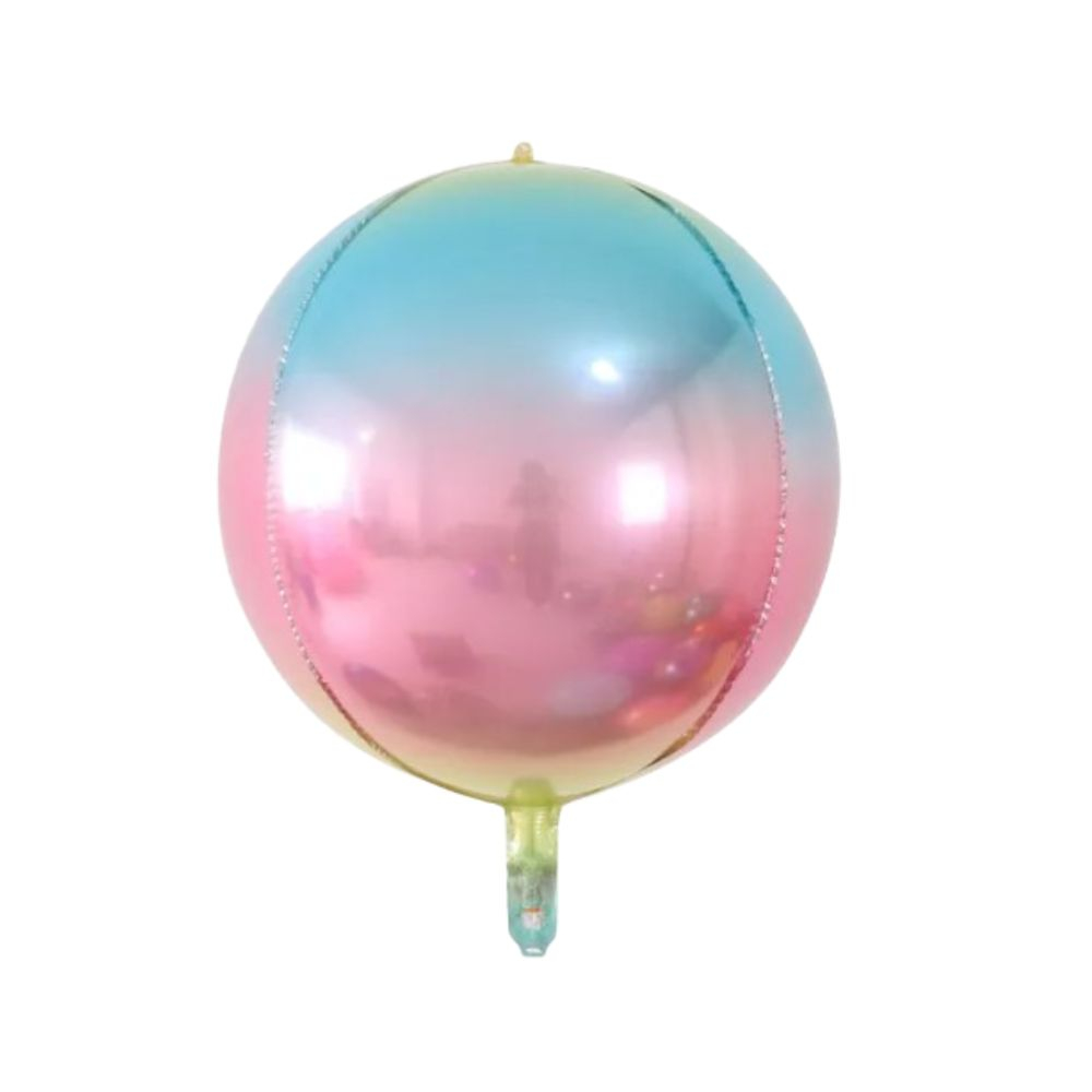 GLOBO METAL ORBIT   AMARILLO-AZUL-ROSADO