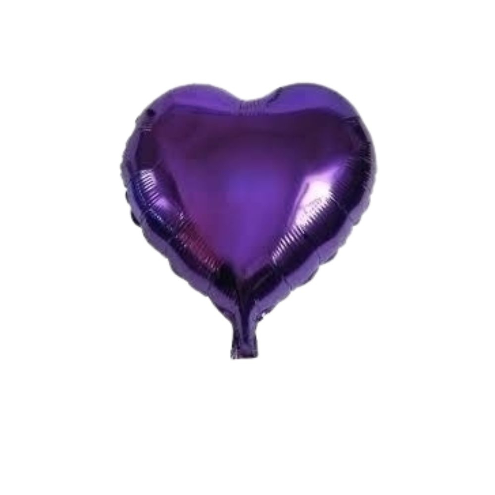 GLOBO METAL CORAZON 6 MORADO