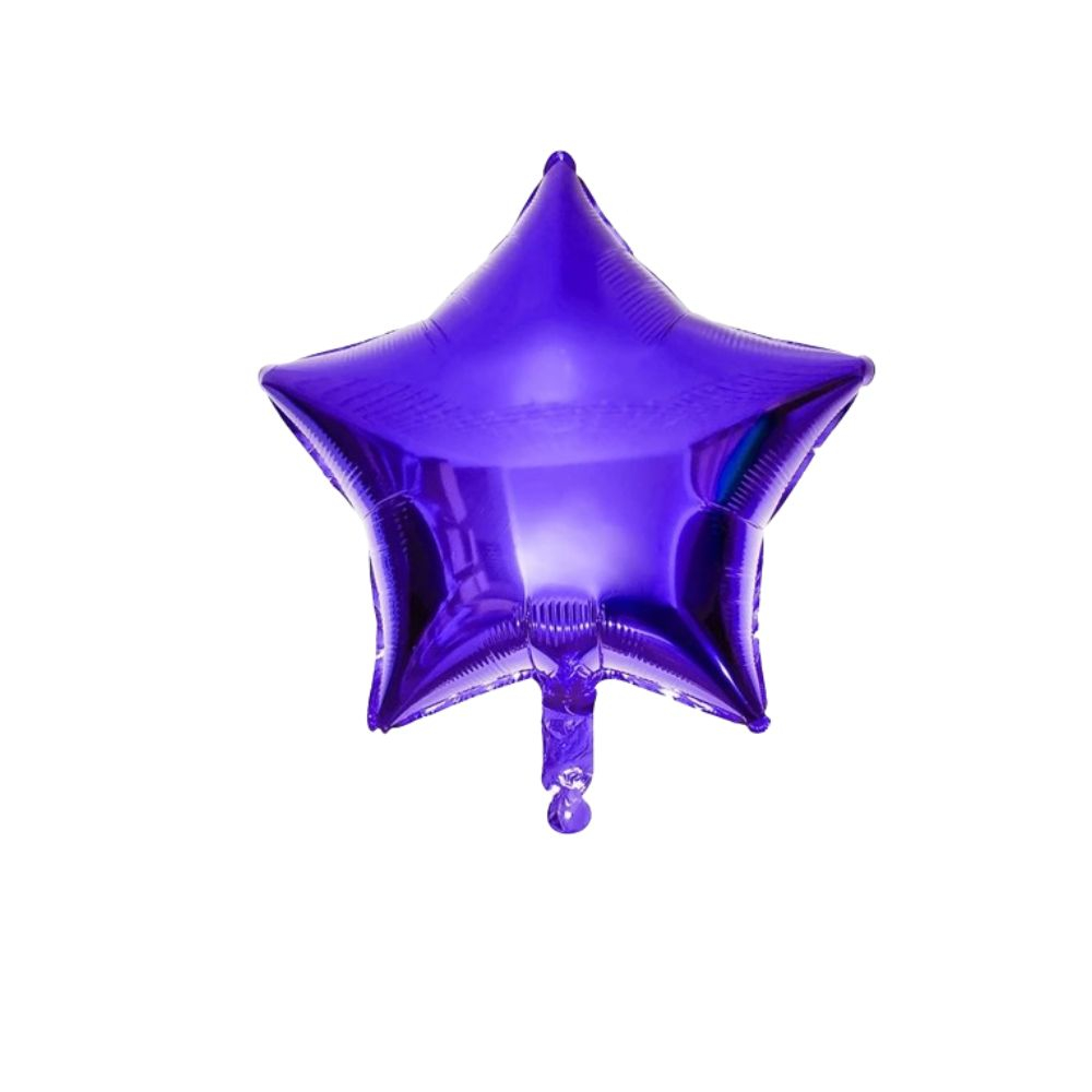 GLOBO METAL ESTRELLA 9  MORADO