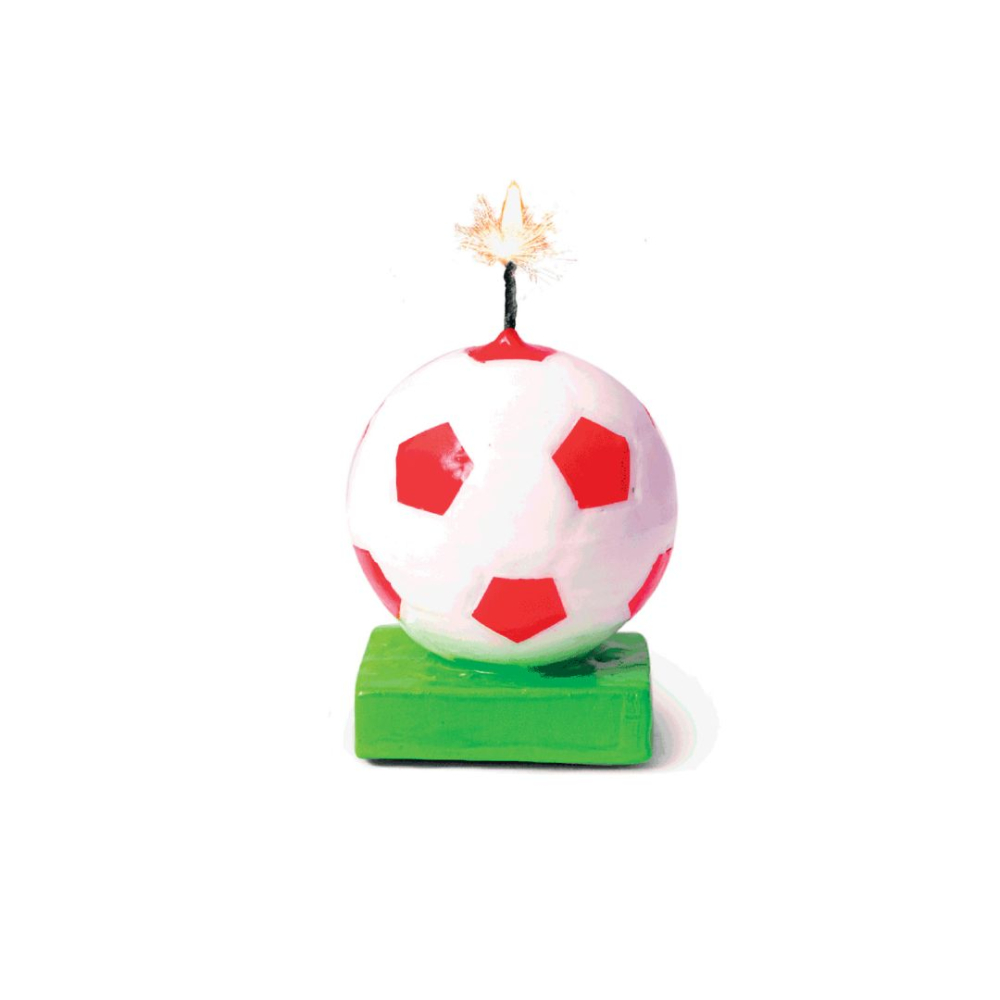 VELA SPLENDOR TEMATICA FUTBOL BALON ROJO