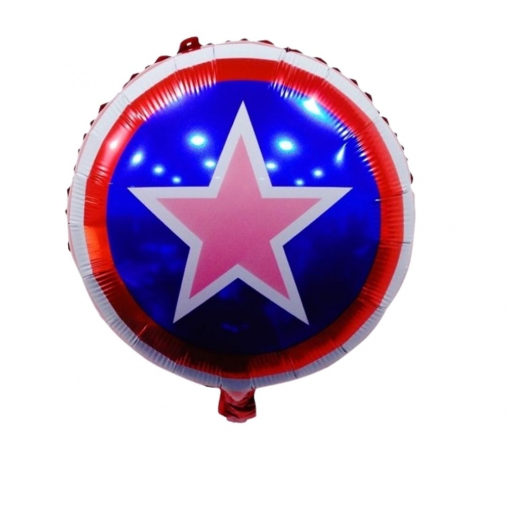 GLOBO REDONDO CAPITAN PERSONAJE ESCUDO
