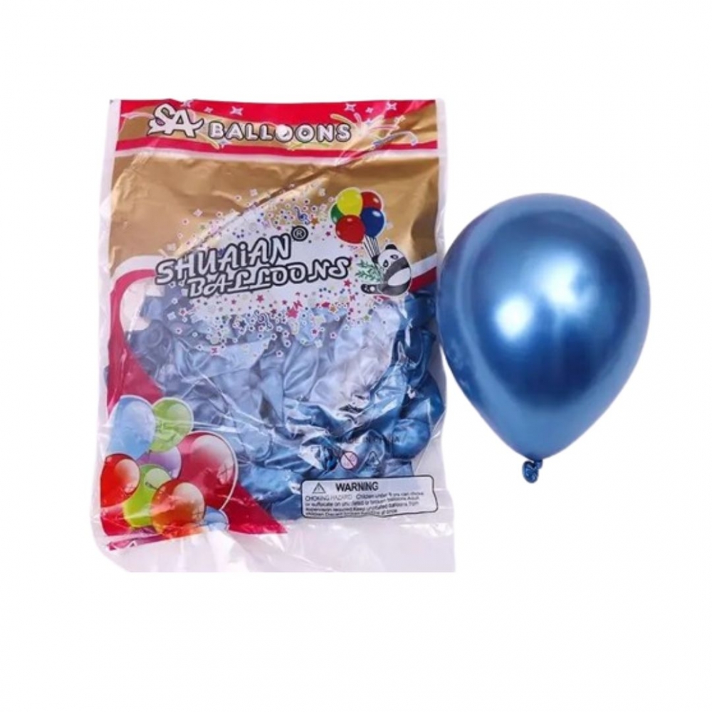 GLOBO SURTI CROMADO R12X50  AZUL CLARO