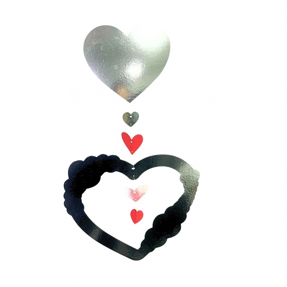 MOVIL METALIZADO CORAZONES #2 