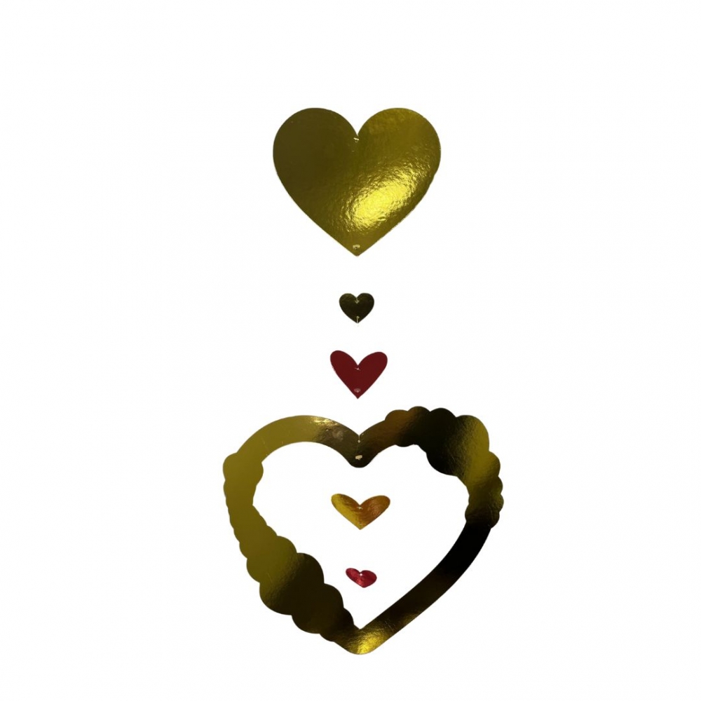 MOVIL METALIZADO CORAZONES #3 