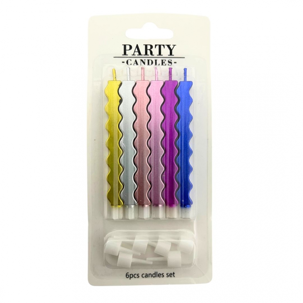 VELA ZIG ZAG  X 6  MULTICOLOR